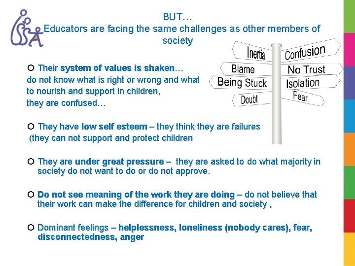 Being an educator in times of crisis Challenges