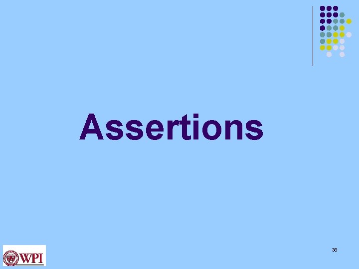 Assertions 38 