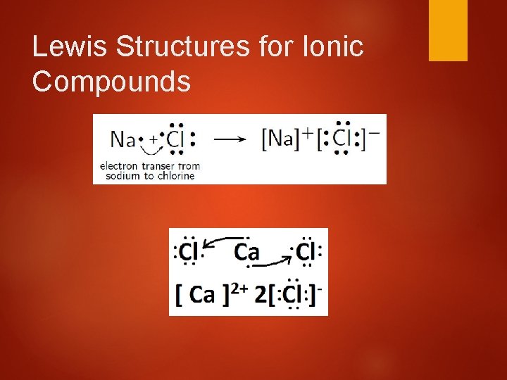 Lewis Structures for Ionic Compounds 