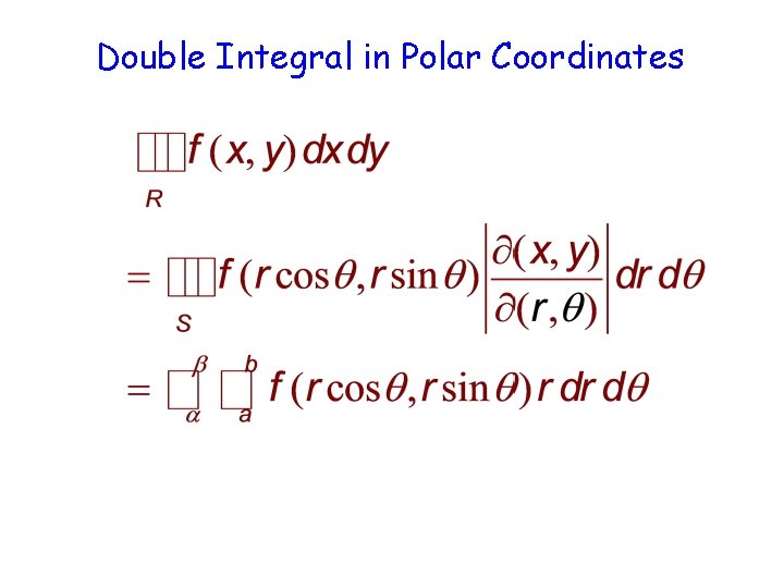 Double Integral in Polar Coordinates 