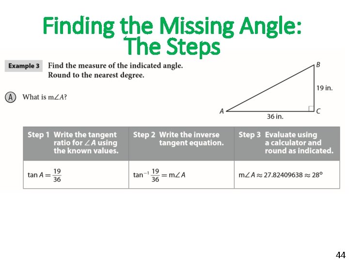 Finding the Missing Angle: The Steps 44 