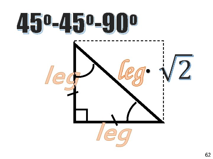 o o o 45 -90 leg 62 