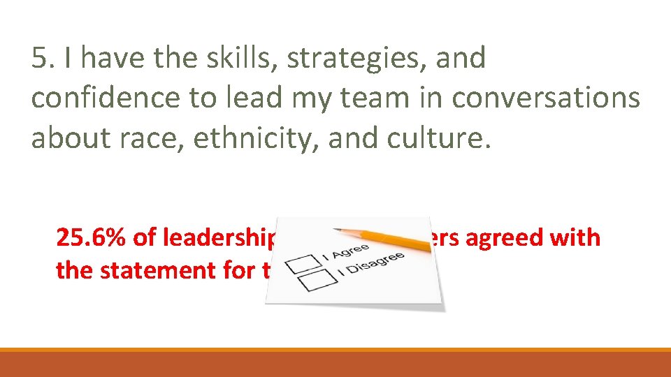 5. I have the skills, strategies, and confidence to lead my team in conversations