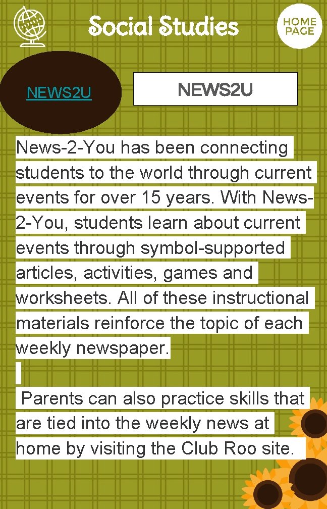 Social Studies Website NEWS 2 U News-2 -You has been connecting students to the