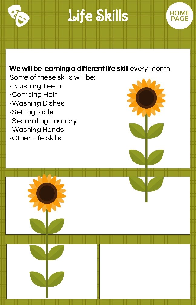 Life Skills We will be learning a different life skill every month. Some of
