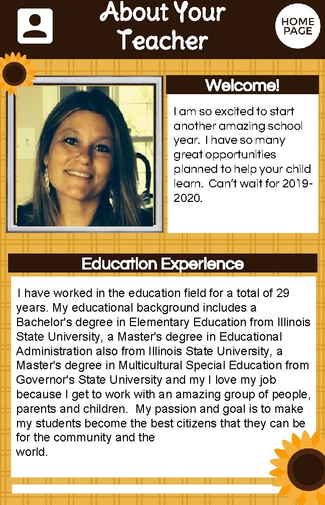 About Your Teacher Welcome! Add your picture here. Use the crop tool if needed.