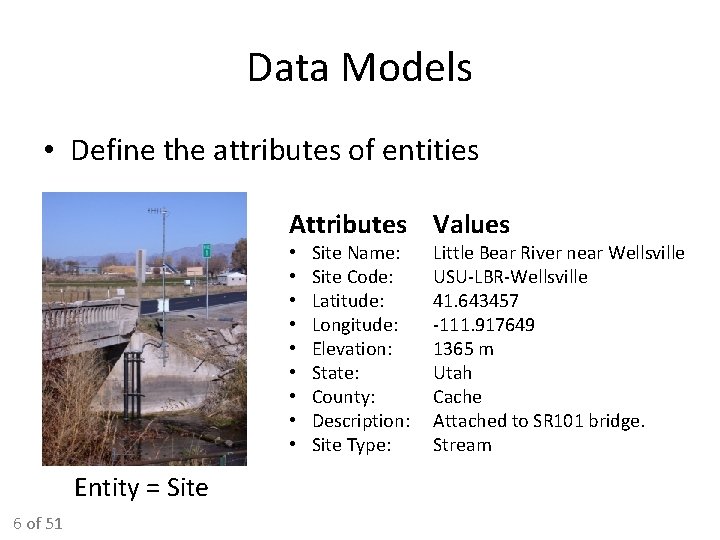 Data Models • Define the attributes of entities Attributes Values • • • Entity Data Models • Define the attributes of entities Attributes Values • • • Entity