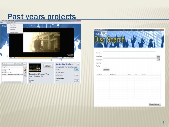 Past years projects 18 