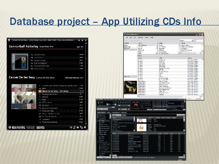 Database project – App Utilizing CDs Info 