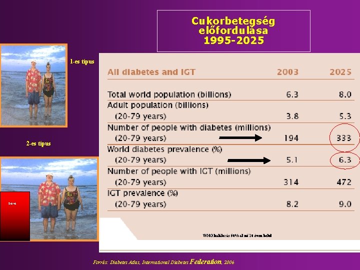 Cukorbetegség előfordulása 1995 -2025 1 -es típus 0. 1 % 2 -es típus 5