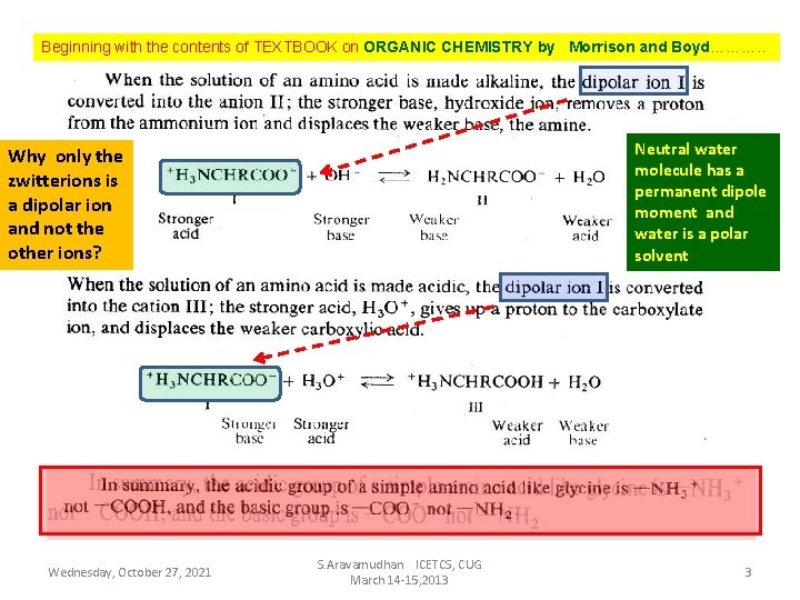 Beginning with the contents of TEXTBOOK on ORGANIC CHEMISTRY by Morrison and Boyd………. .