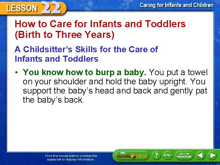 How to Care for Infants and Toddlers (Birth to Three Years) A Childsitter’s Skills