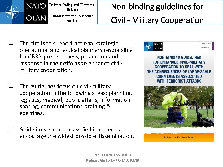 Defence Policy and Planning Division Non-binding guidelines for Enablement and Resilience Section Civil -