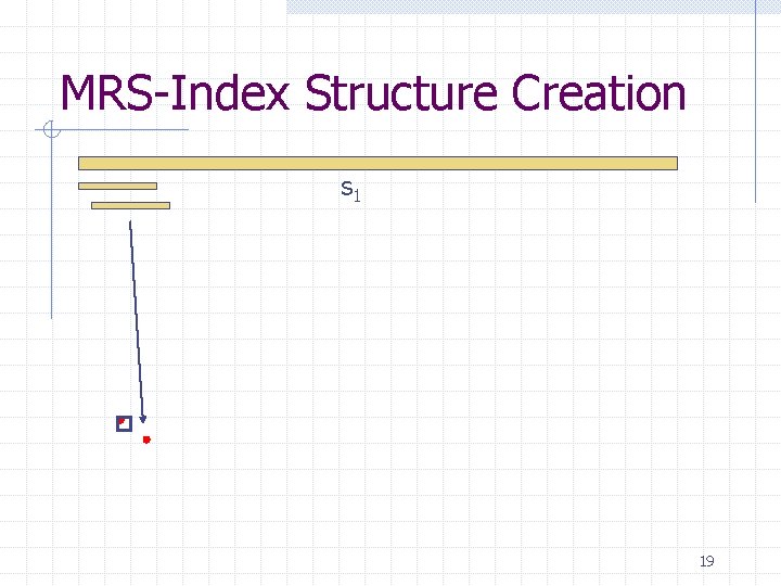 MRS-Index Structure Creation s 1 19 