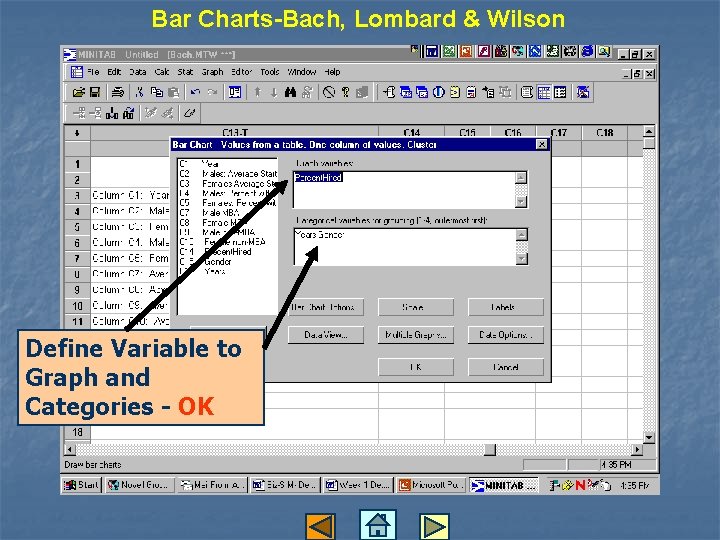 Bar Charts-Bach, Lombard & Wilson Define Variable to Graph and Categories - OK 