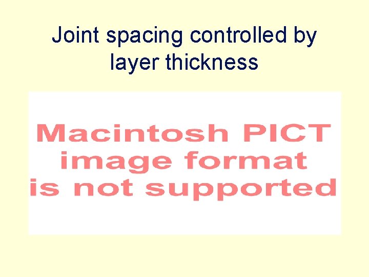 Joint spacing controlled by layer thickness 