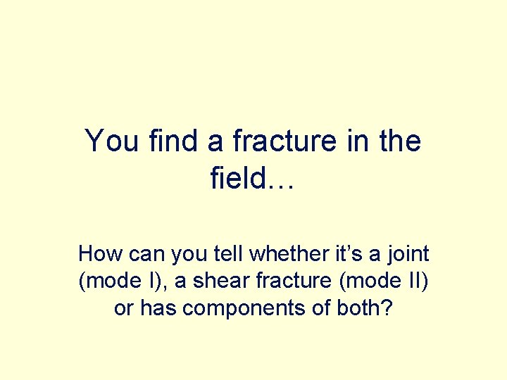 You find a fracture in the field… How can you tell whether it’s a