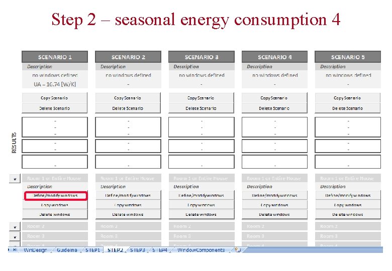 Step 2 – seasonal energy consumption 4 