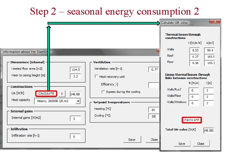 Step 2 – seasonal energy consumption 2 