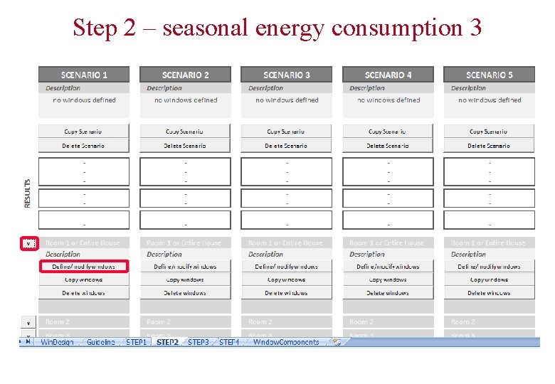 Step 2 – seasonal energy consumption 3 