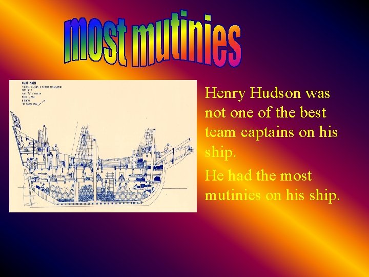  • Henry Hudson was not one of the best team captains on his