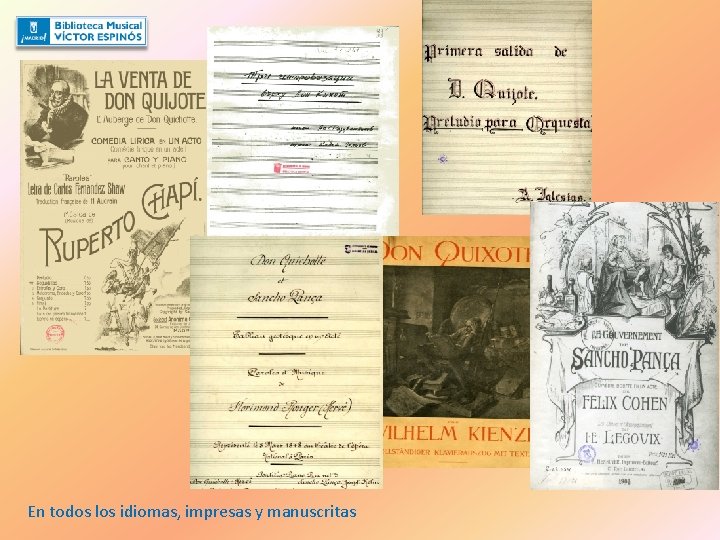 En todos los idiomas, impresas y manuscritas 