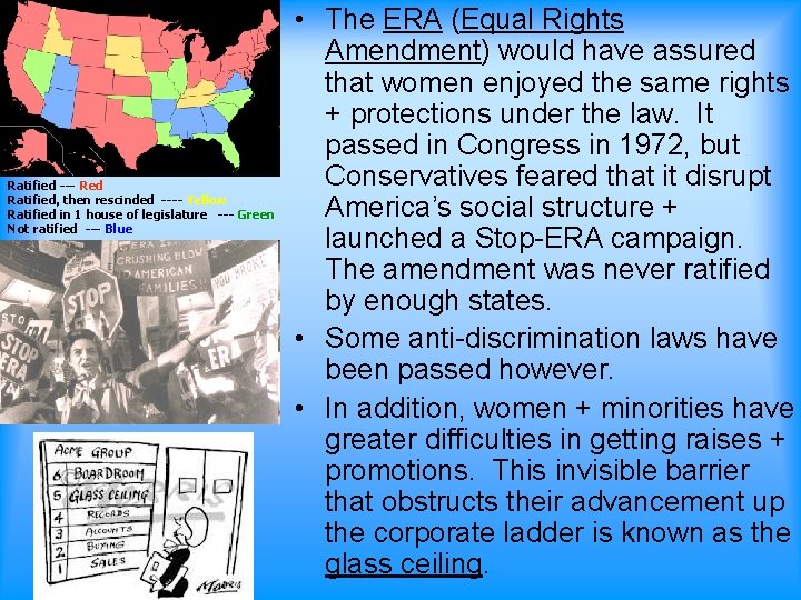 Ratified --- Red Ratified, then rescinded ---- Yellow Ratified in 1 house of legislature