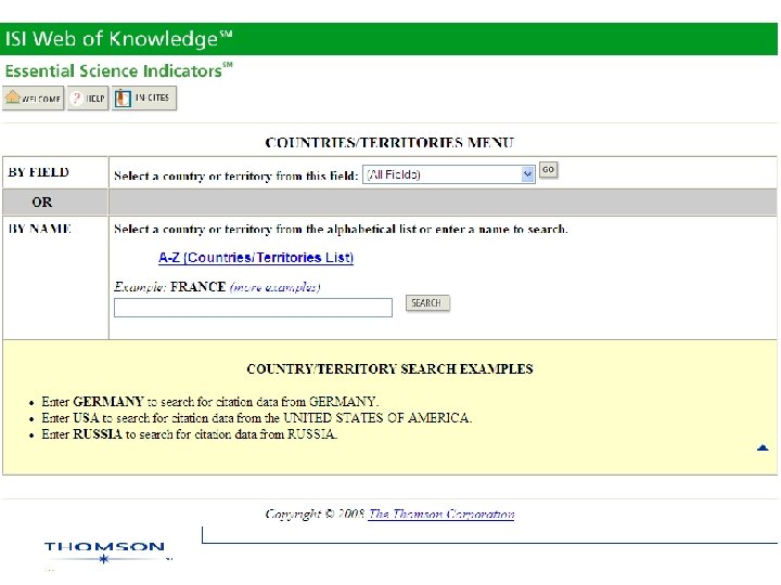 COUNTRIES TERRITORIES 