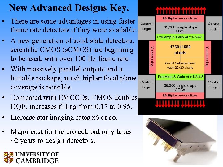 New Advanced Designs Key. • There are some advantages in using faster frame rate