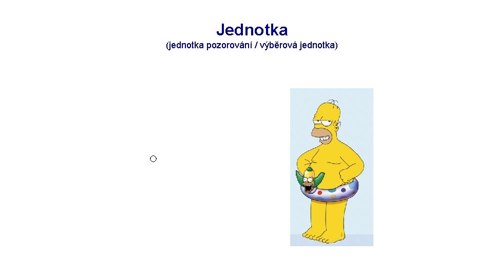 Rozpracování výzkumu: objekt Jednotka (jednotka pozorování / výběrová jednotka) 