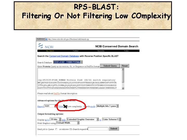 RPS-BLAST: Filtering Or Not Filtering Low COmplexity 