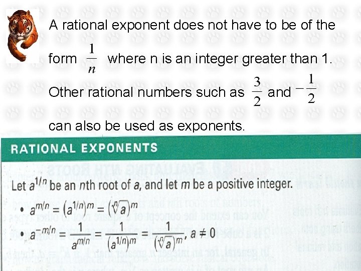 A rational exponent does not have to be of the form where n is