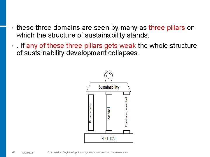 these three domains are seen by many as three pillars on which the structure