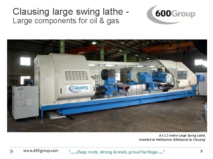 Clausing large swing lathe Large components for oil & gas 6 x 1. 3