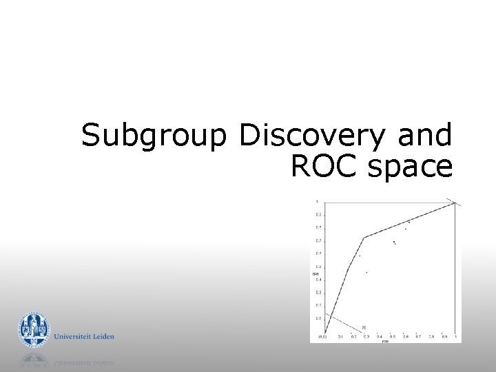 Subgroup Discovery and ROC space 
