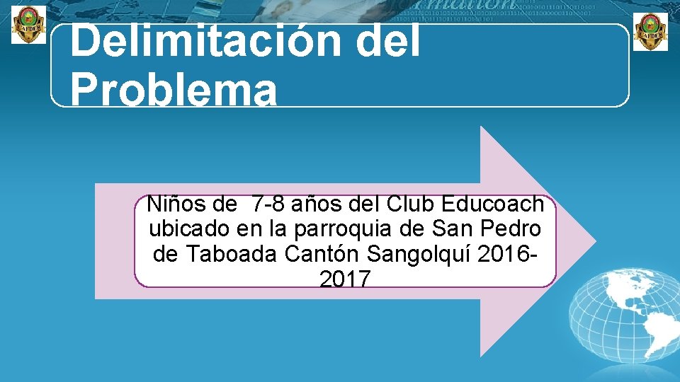 Delimitación del Problema Niños de 7 -8 años del Club Educoach ubicado en la