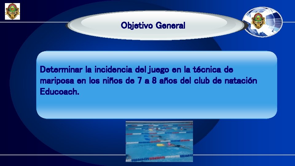 Objetivo General Determinar la incidencia del juego en la técnica de mariposa en los