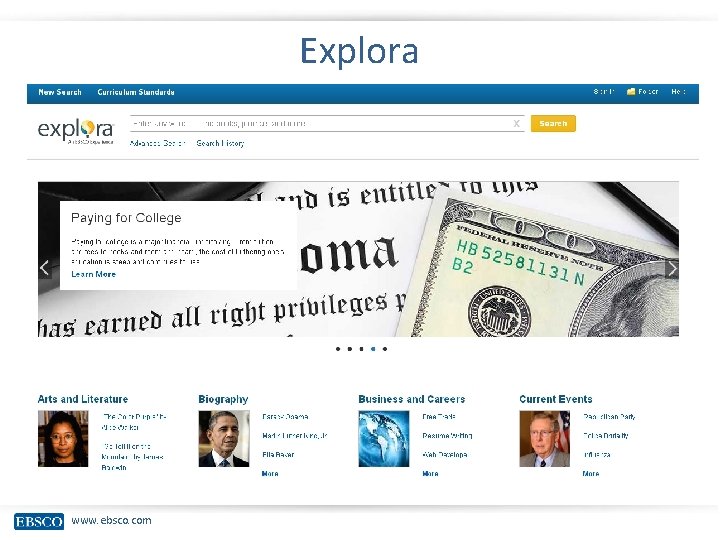 Explora www. ebsco. com 