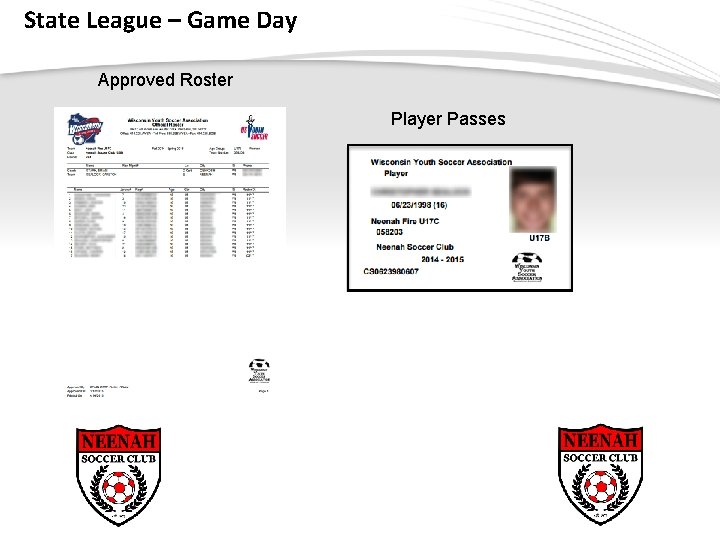 State League – Game Day Approved Roster Player Passes Page 14 