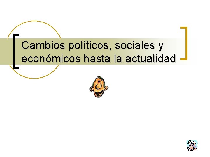 Cambios políticos, sociales y económicos hasta la actualidad 
