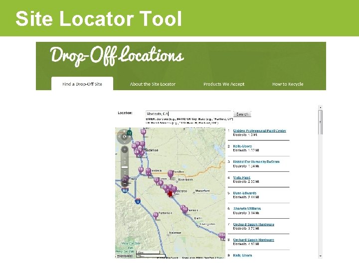 Site Locator Tool 