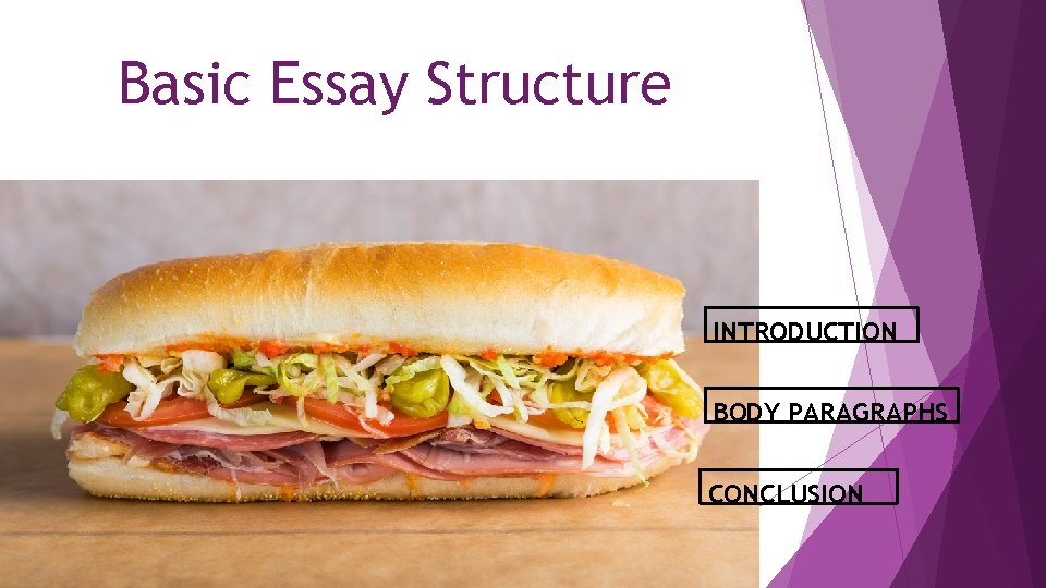 Basic Essay Structure INTRODUCTION BODY PARAGRAPHS CONCLUSION 