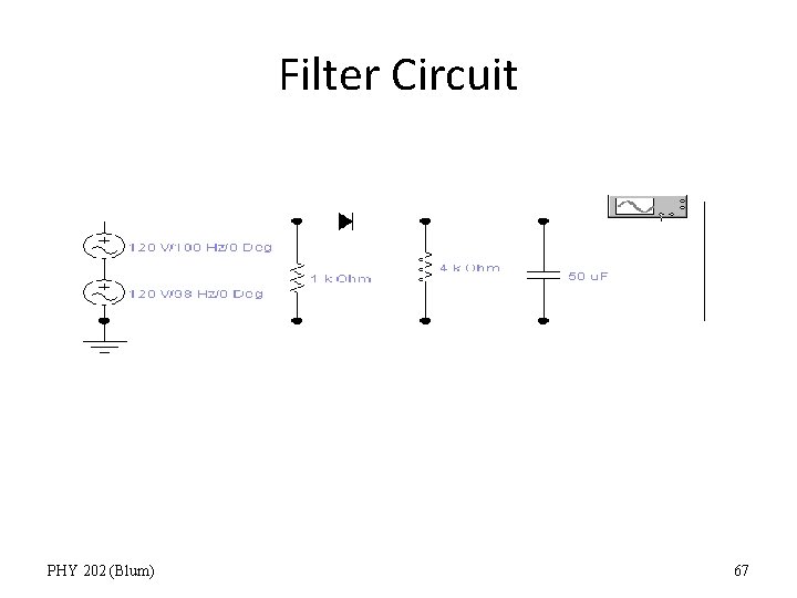 Filter Circuit PHY 202 (Blum) 67 