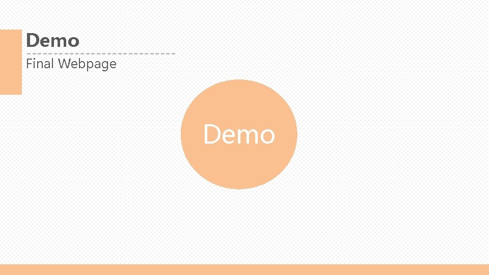 Demo Final Webpage Demo 