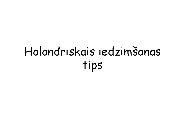 Holandriskais iedzimšanas tips 