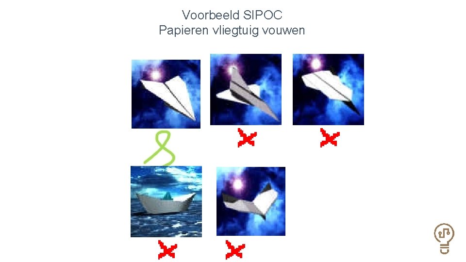 Voorbeeld SIPOC Papieren vliegtuig vouwen 