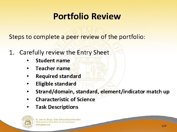 Portfolio Review Steps to complete a peer review of the portfolio: 1. Carefully review