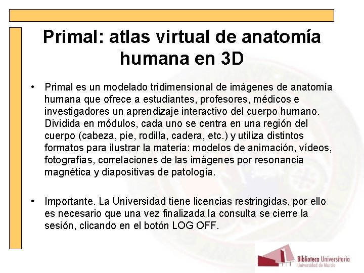 Primal: atlas virtual de anatomía humana en 3 D • Primal es un modelado