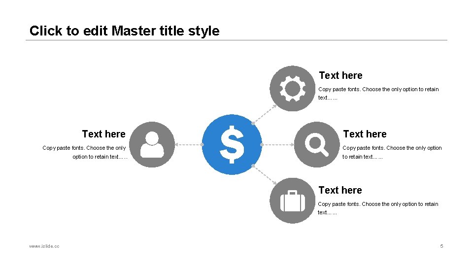 Click to edit Master title style Text here Copy paste fonts. Choose the only