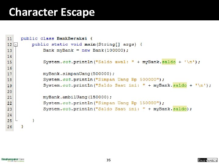 Character Escape 35 